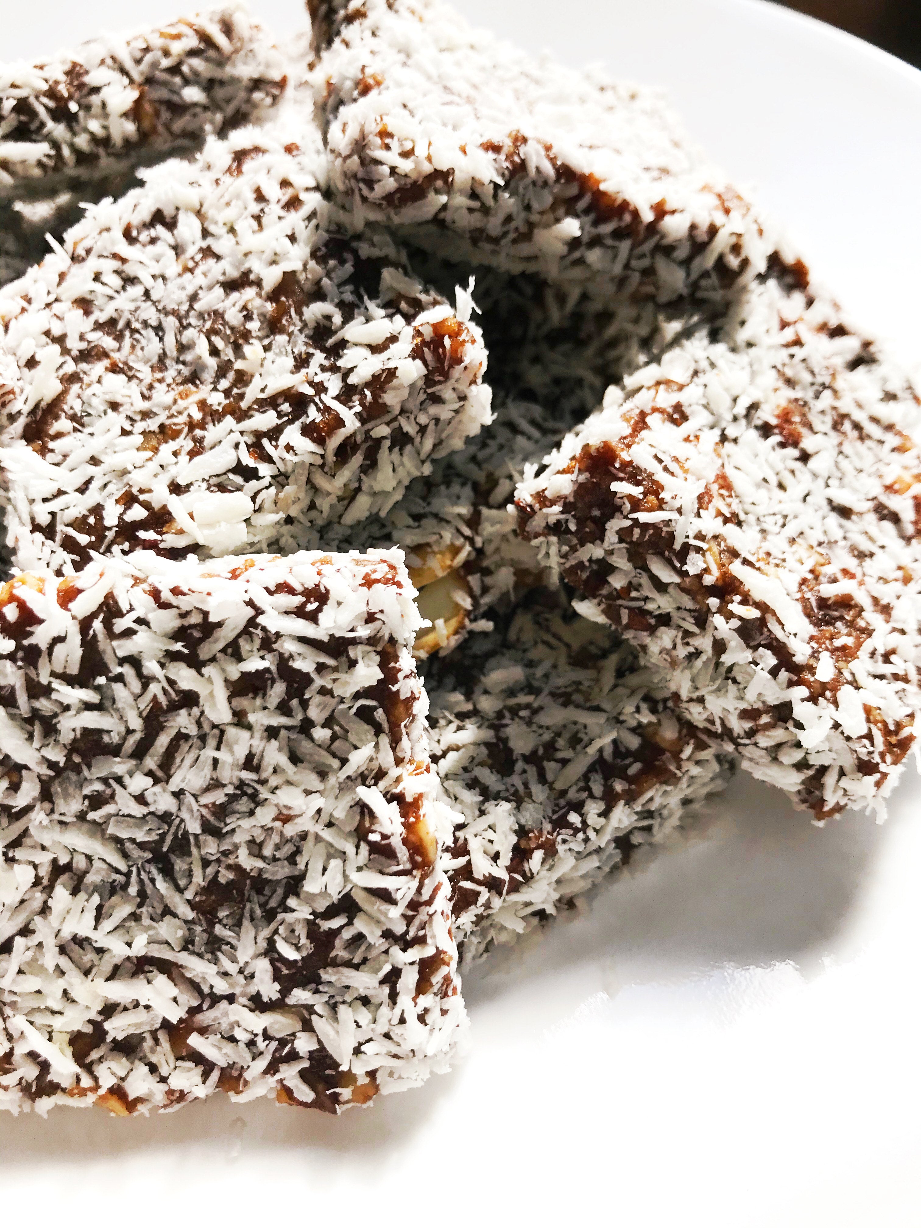 Chocolate & Coconut Date Bars