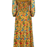 Lianna Shirred Maxi Dress