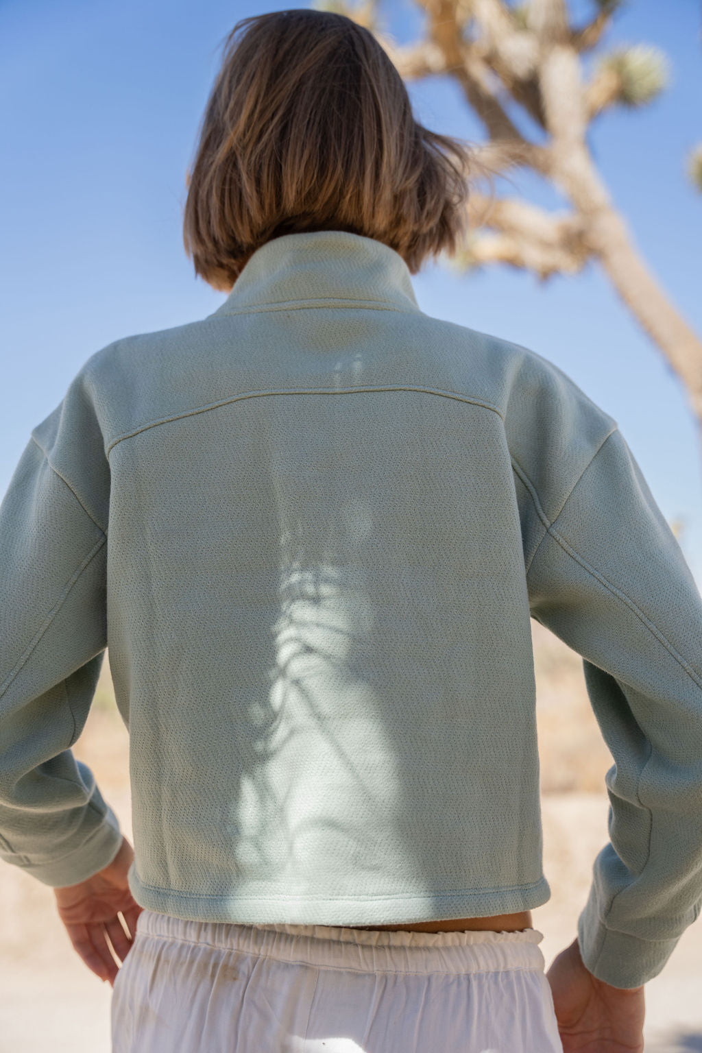 Women's mint green quarter zip sweatshirt 