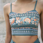 blue embroidered bralette