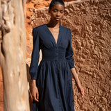 The Kōr Maxi Dress in Navy