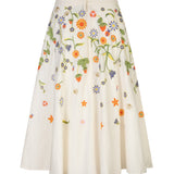 Eliza Embroidered Organic Cotton Skirt