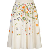 Eliza Embroidered Organic Cotton Skirt