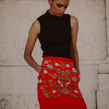 Madeline Embroidered A-Line Skirt