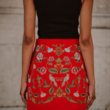 Madeline Embroidered A-Line Skirt