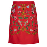 Madeline Embroidered A-Line Skirt