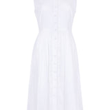 The Kōr Shirt Dress in White Dobby