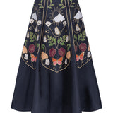 Freya Embroidered Midi Skirt