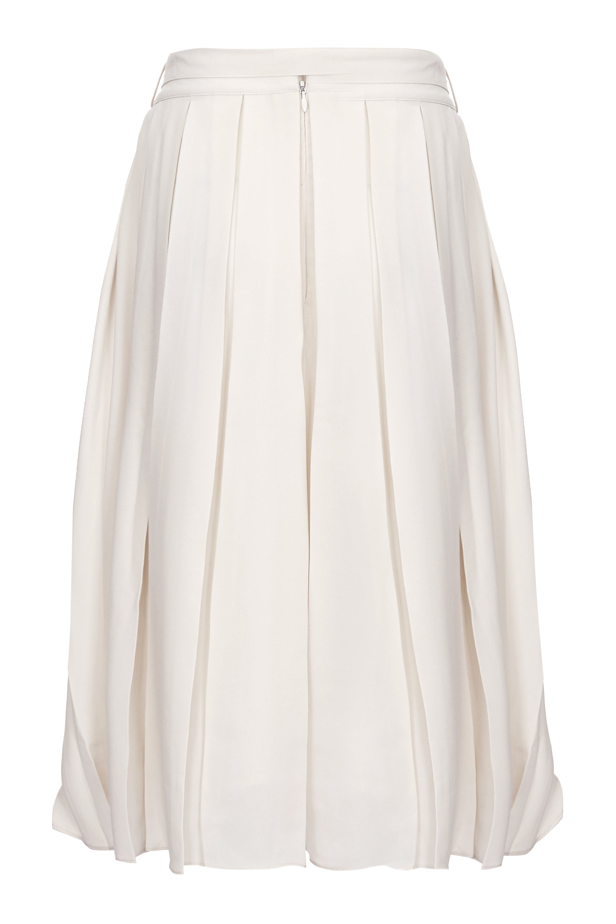 Pleated white 2025 skirt with pockets